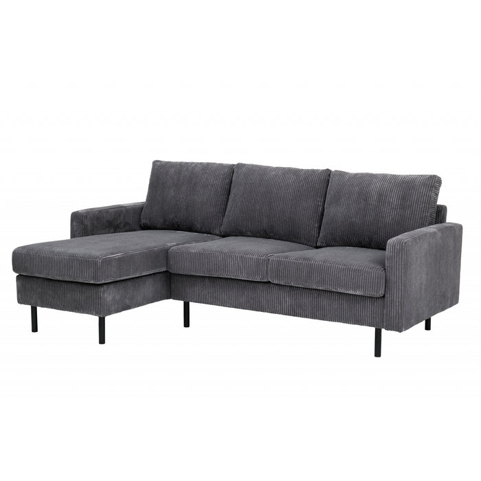 Hoekbank Garret - ribstof - antraciet - 200b - Woonexpress - ThatLyfeStyle