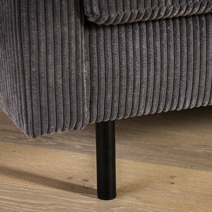Hoekbank Garret - ribstof - antraciet - 200b - Woonexpress - ThatLyfeStyle