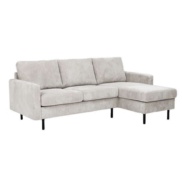 Hoekbank Garret - ribstof - beige - 200b - Woonexpress - ThatLyfeStyle