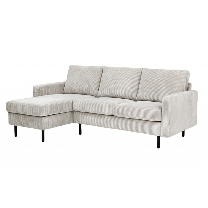 Hoekbank Garret - ribstof - beige - 200b - Woonexpress - ThatLyfeStyle
