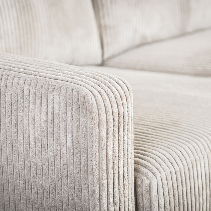 Hoekbank Garret - ribstof - beige - 200b - Woonexpress - ThatLyfeStyle