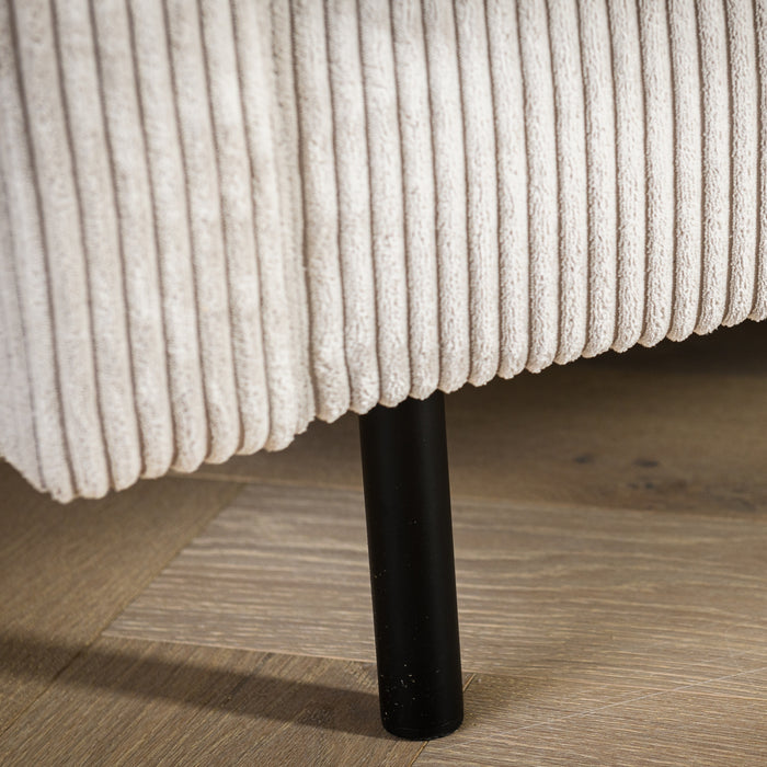 Hoekbank Garret - ribstof - beige - 200b - Woonexpress - ThatLyfeStyle