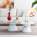Tower Living Salontafel Barza Mangohout, Set van 2 stuks - Off White