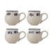 Bloomingville Mok Eimy Set van 4 stuks - Blauw