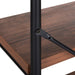 Beliani BRISBANE Boekenkast met 4 planken Donkere houtkleur - ThatLyfeStyle