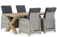 Garden Collections Bello/Oregon 200 cm dining tuinset 5-delig