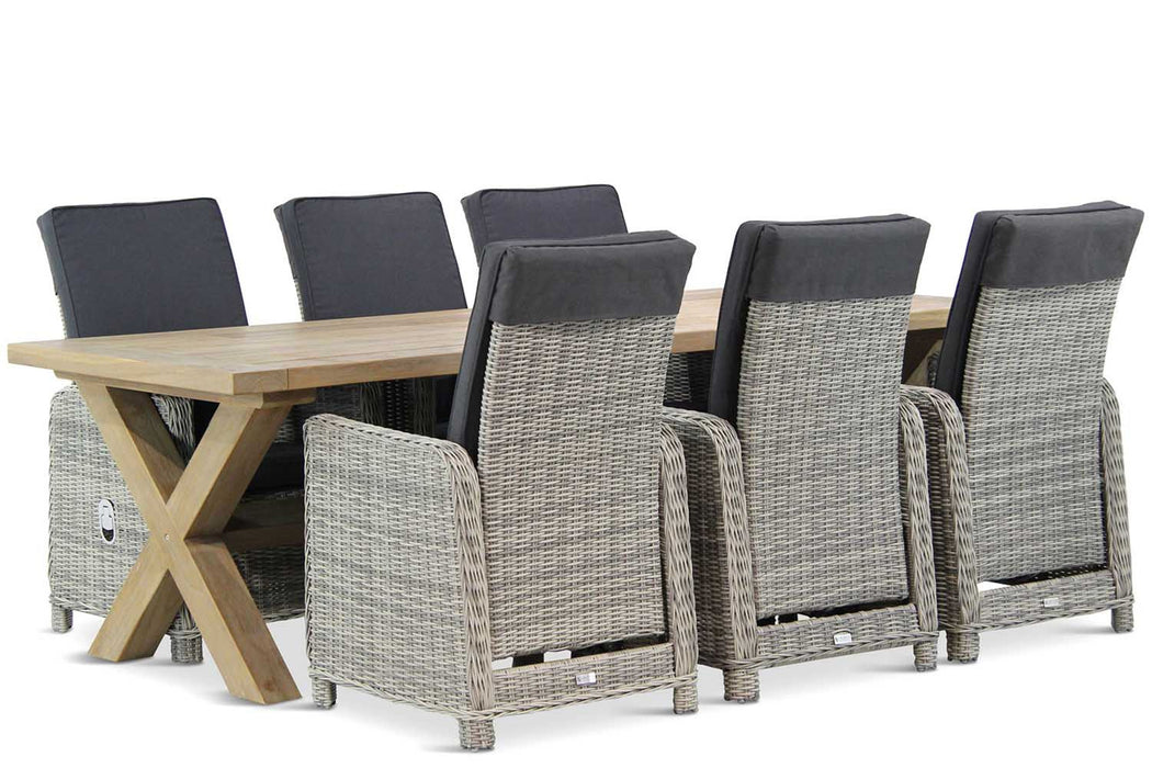 Garden Collections Bello/Oregon 240 cm dining tuinset 7-delig