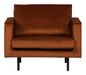 WOOOD Fauteuil Rodeo - Roest - Velvet - BePureHome