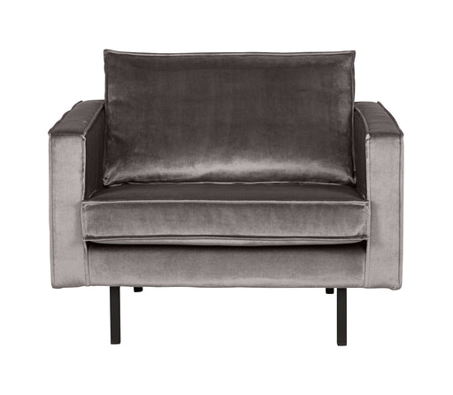 WOOOD Fauteuil Rodeo Velours - Taupe - Velvet - BePureHome