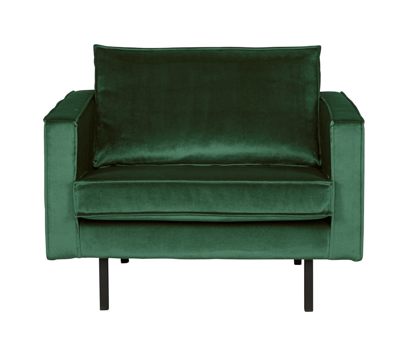 WOOOD Fauteuil Rodeo Velvet - Forest Green - BePureHome