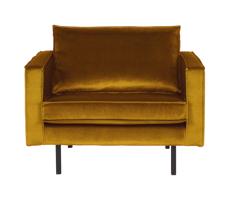 WOOOD Fauteuil Rodeo Velvet - Oker - BePureHome - ThatLyfeStyle