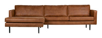 WOOOD Loungebank Rodeo Links, Eco Leder - Cognac - BePureHome