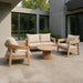 Livingfurn Loungeset Bilbao Teakhout, Met bank, 2 stoelen en tafeltje - Naturel - ThatLyfeStyle