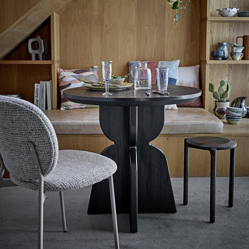 Bloomingville Ronde Bistrotafel Vixen Hout, 80cm - Zwart - ThatLyfeStyle