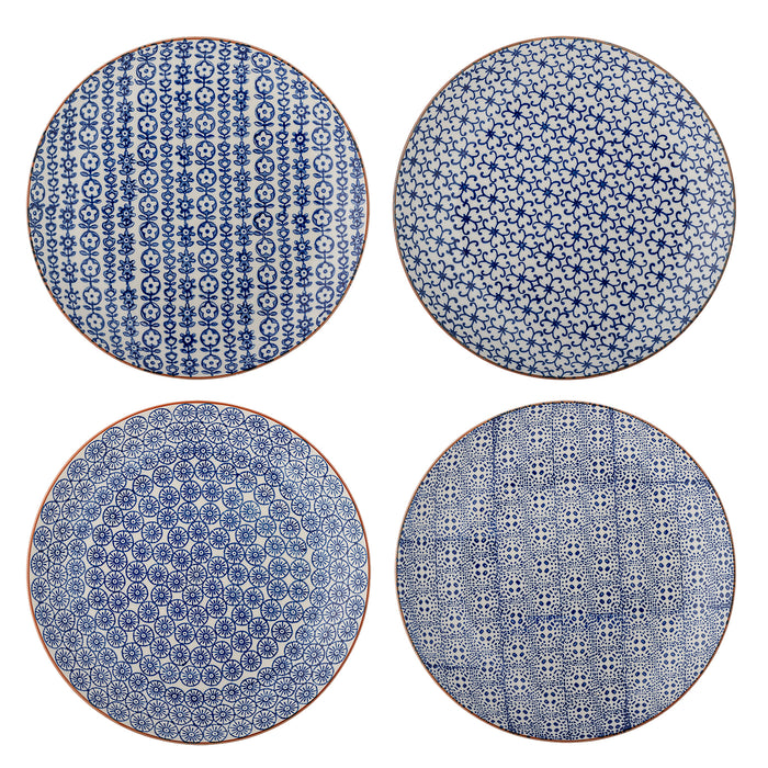 Bloomingville Bord Karine Set van 4 stuks - Blauw