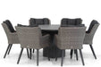 Garden Collections Boston/Graniet 140 cm rond dining tuinset 7-delig