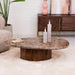 Eleonora Organische Salontafel Bradley Marmer en mangohout, 120 x 75cm - Bruin