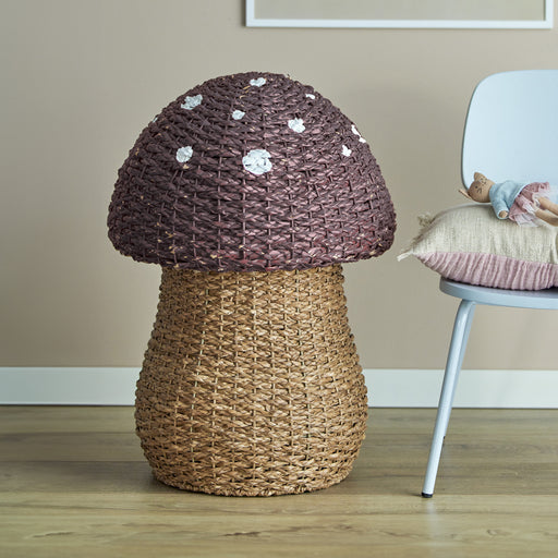 Bloomingville MINI Mand Corintha Paddenstoel, 61cm hoog - Rood - ThatLyfeStyle