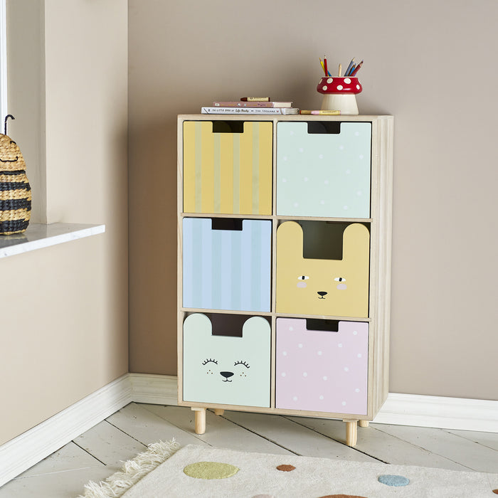 Bloomingville MINI Boekenkast Calle, 90 x 55cm - Meerkleurig