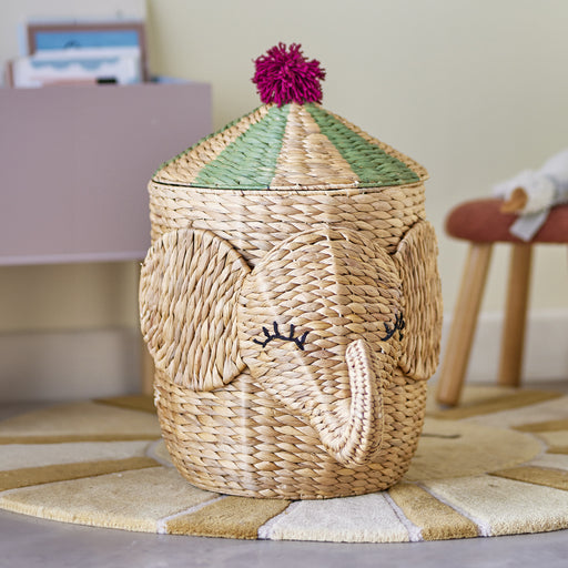 Bloomingville MINI Mand Bobo Olifant, 50cm hoog - Naturel - ThatLyfeStyle