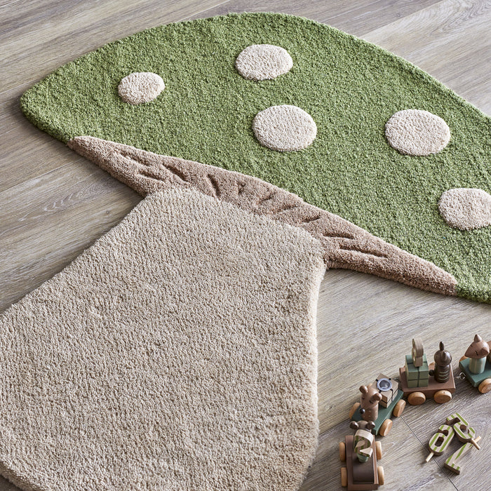 Bloomingville MINI Vloerkleed Mushroom - Groen