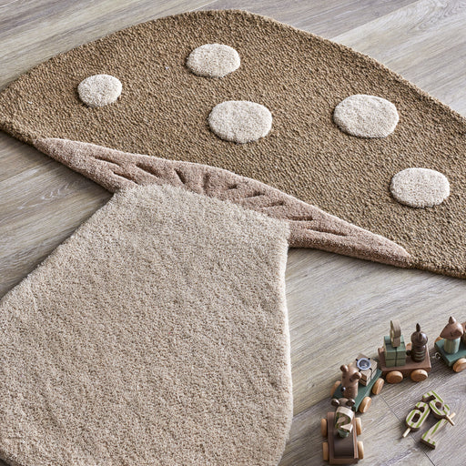 Bloomingville MINI Vloerkleed Mushroom - Bruin - ThatLyfeStyle
