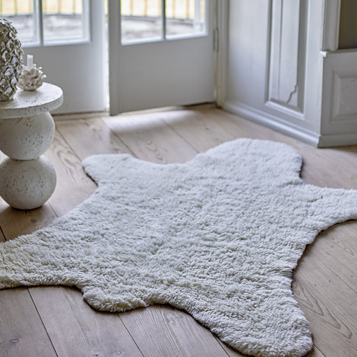 Bloomingville MINI Vloerkleed Bear Wol, 140 x 200cm - Wit - ThatLyfeStyle