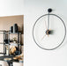 By-Boo Wandklok Sundial 70cm - Zwart - Rond