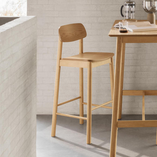 Bendt Barkruk Vernard Eiken (zithoogte 74cm) - Naturel