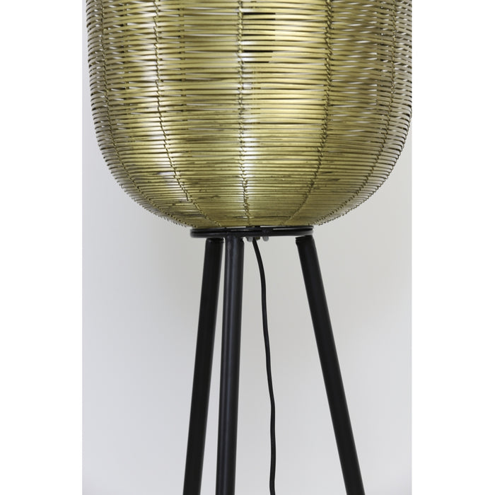 Vloerlamp Tomek - lampion - antiek brons - metaal