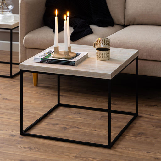 Bendt Vierkante Salontafel Maresa Travertine-look, 60 x 60cm - Beige