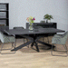 LivingFurn Eettafel Kala Spider Mangohout en staal, 200 x 100cm - zwart