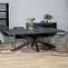 LivingFurn Eettafel Kala Spider Mangohout en staal, 240 x 100cm - zwart