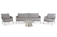 4 Seasons Outdoor Calma/Cayora 80 cm stoel-bank loungeset 4-delig