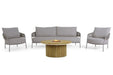 4 Seasons Outdoor Calma/Fire Nest 110 cm stoel-bank loungeset 4-delig