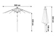 Camello Valerio stokparasol 3m (excl. voet) - 21847