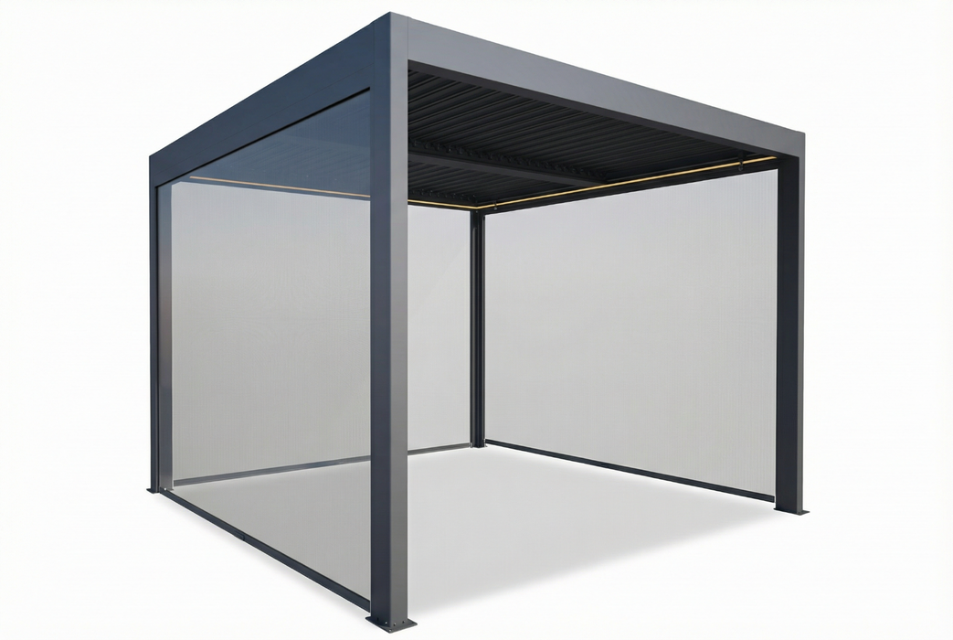 Camello Alura pergola 300x300 cm antraciet (incl. windschermen)
