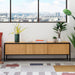 Kave Home TV-meubel Nadyria 180cm - eiken / zwart - ThatLyfeStyle