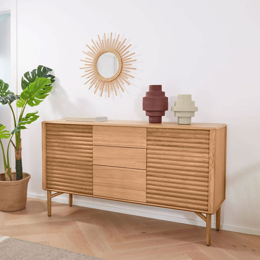 Kave Home Dressoir Lenon Eikenhout - Naturel - Japandi