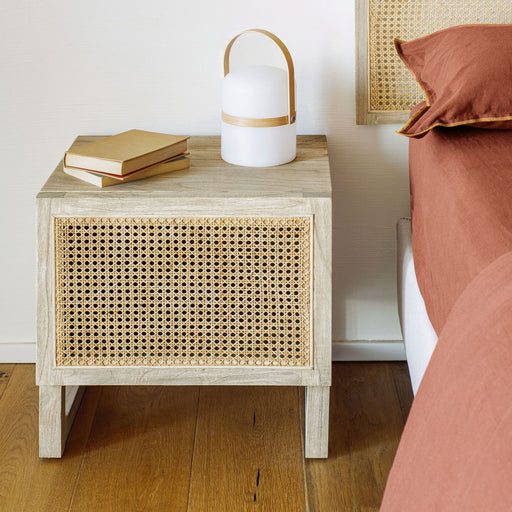 Kave Home Nachtkastje Rexit Webbing - Naturel