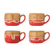Bloomingville Mok Sheen Set van 4 stuks - Rood