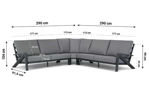 Santika Cinta hoek loungeset 3-delig - 10787