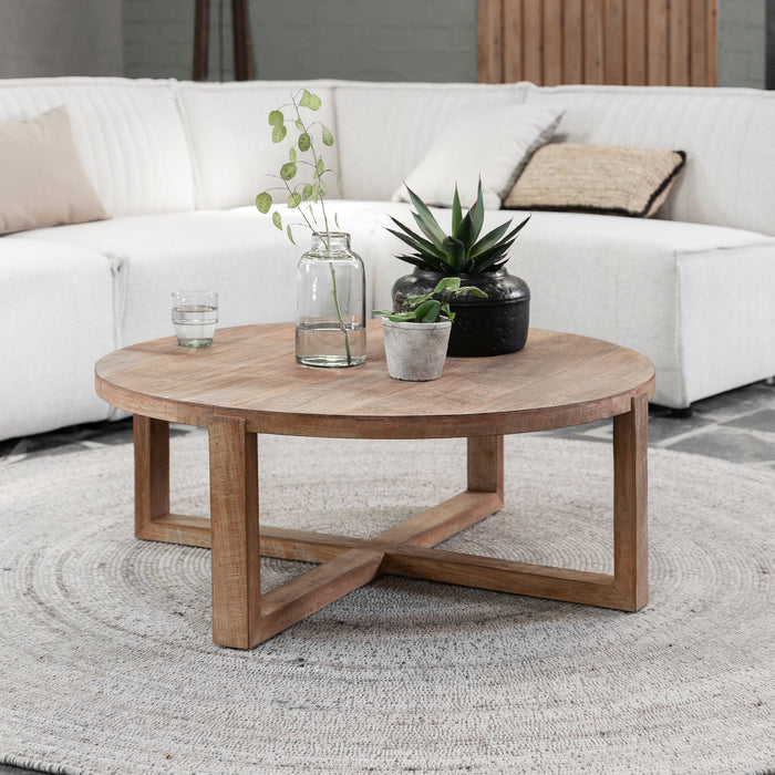 DTP Home Ronde Salontafel Icon Teakhout, 90cm - Naturel