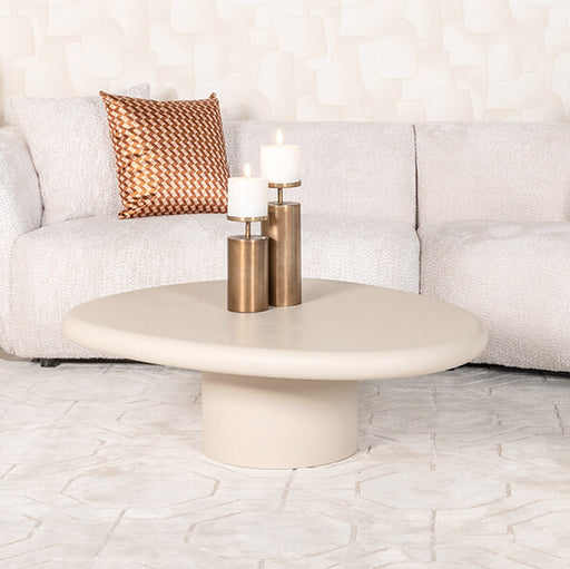 Richmond Organische Salontafel Clayton 107 x 89cm - Beige - Japandi