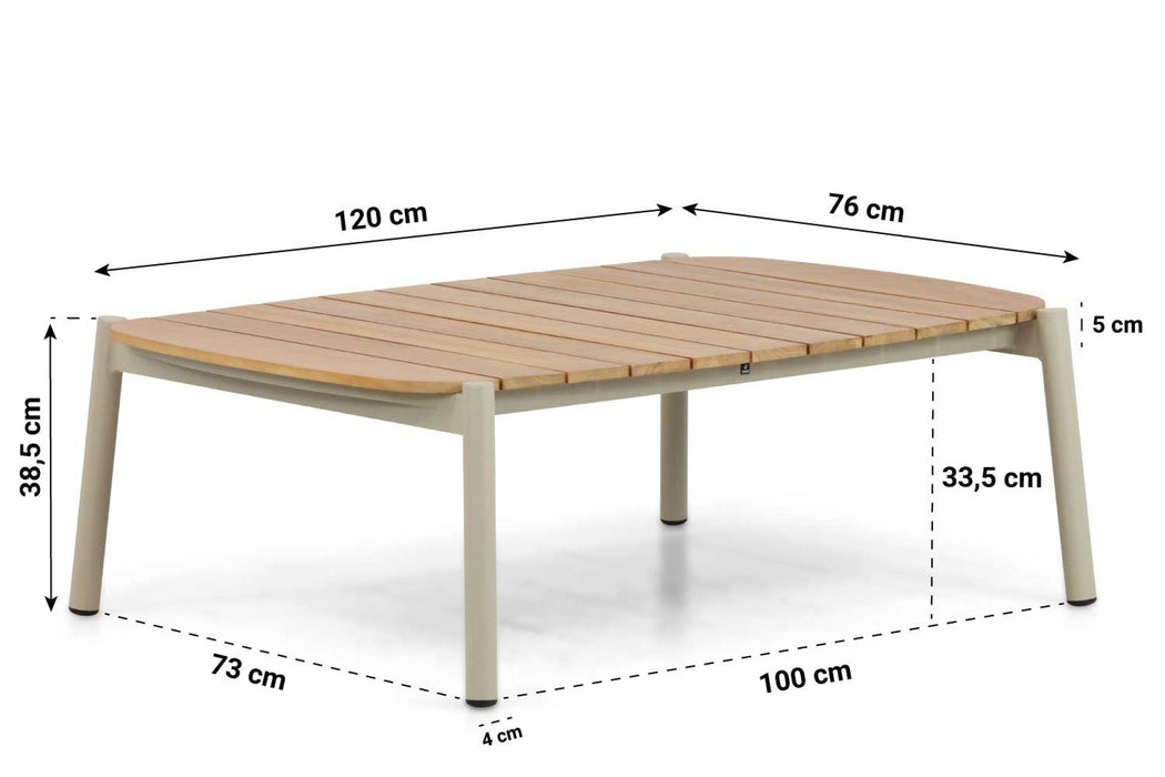 Coco Sevilla lounge tuintafel 120 x 76 cm