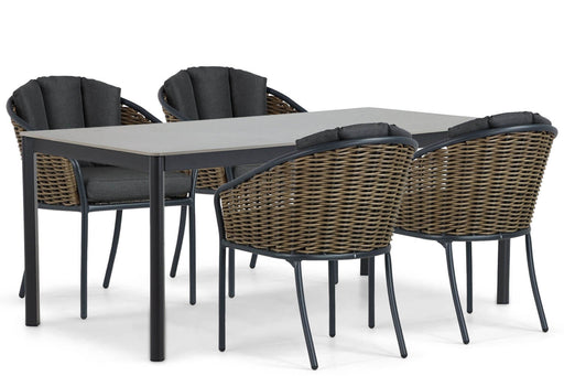 Santika Tika/Como 180 cm dining tuinset 5-delig