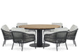 Coco Puerto/Salerno 160 cm low dining tuinset 7-delig - laag