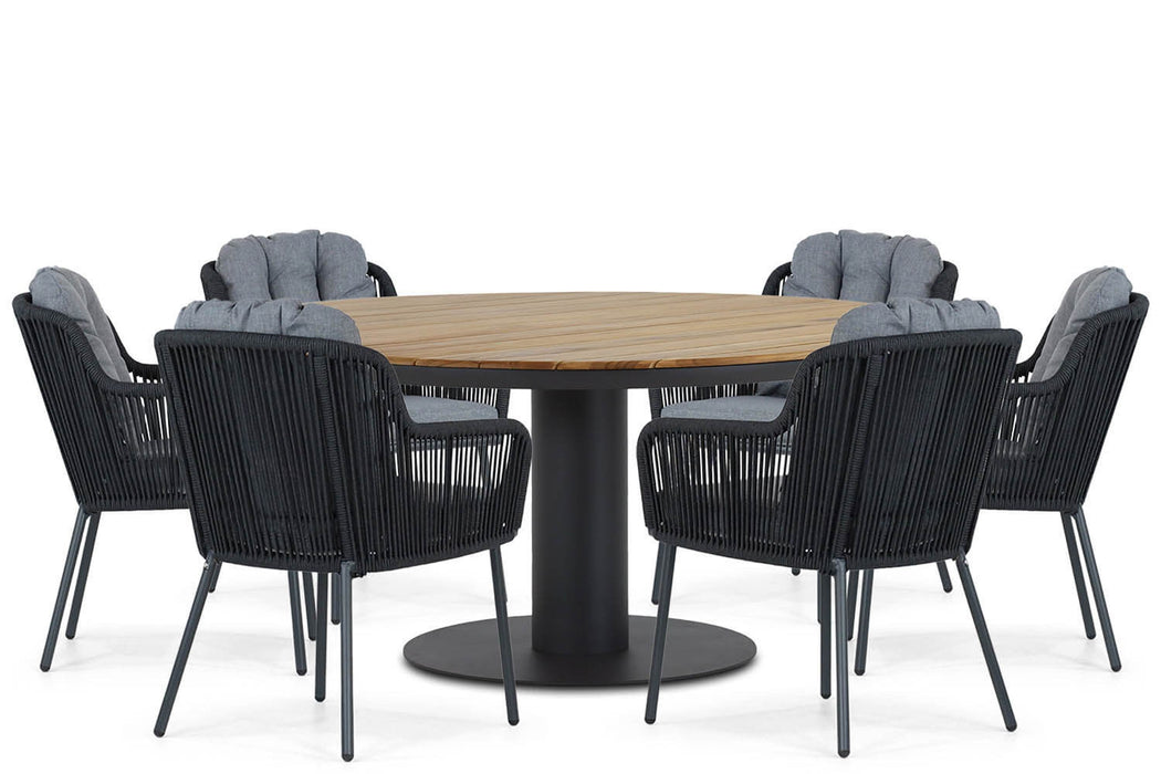 Santika Tendenza/Salerno 160 cm dining tuinset 7-delig