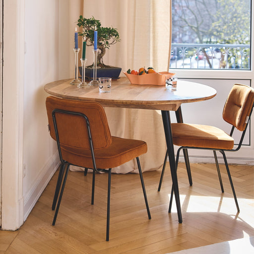 Kave Home Ronde Eettafel Argo Glas - Zwart - Ronde eettafels Kave Home Ronde Eettafel Argo Glas - Zwart - Ronde eettafels