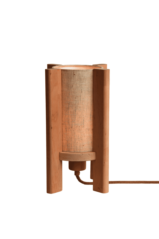 GOOD&MOJO Tafellamp Corsica Beukenhout en stof - Naturel - ThatLyfeStyle